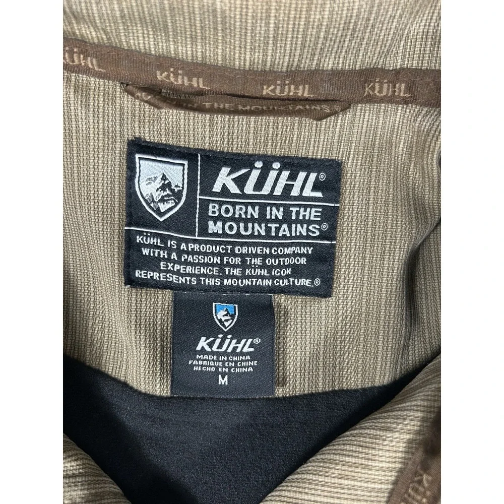 KÜHL Burr Jacket Mens Medium Khaki Tan Vintage Canvas Full Zip Workwear